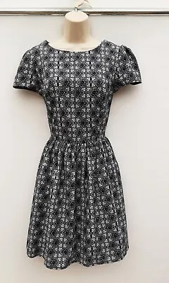 Teaday Dressfit N Flareswing50's60's70s80s Vintage Stylefloralsize 8-10 • £6.99