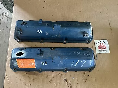 OEM Ford 1974 BBF Engine Valve Cover Set 460 Ford Blue • $160