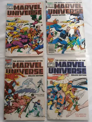4x Official Handbook Of The Marvel Universe Deluxe Edition #1 4 6 10. • £2