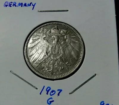 1907 G One Mark  - German Empire - Silver Germany Coin • $13.95