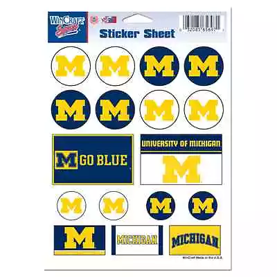 Michigan Wolverines 17 Logo Vinyl Stickers Sheet New Wincraft  👀 • $8