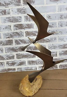 Curtis Jere Birds In Flight Signed Bronze Modernist Sculpture Statue 1981 VTG • $499.99