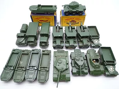 MOKO LESNEY MILITARY MODEL LOT X 17 SCAMMELL AUSTIN FORD AEC / TWO BOXED 1959 • £7.50