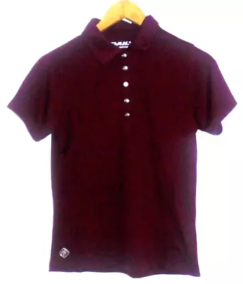 Ladies Size Medium Daily Sports Maroon Polo Shirt Top • £4.99