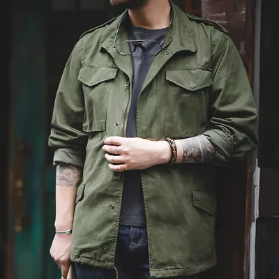 M65 Field Jacket Military Jacket Men's Pockets Vintage Casual Work Coat Green • $60.71