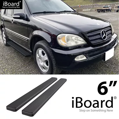 Running Board Side Step 6in Aluminum Black Fit Mercedes-Benz ML-Class SUV 98-05 • $199