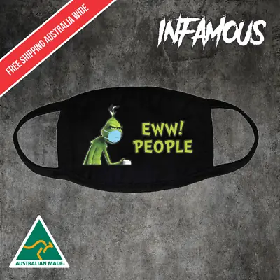 The Grinch Eww People Mask | Re-Usable Washable Lightweight Face Mask Funny Lol • $13.64