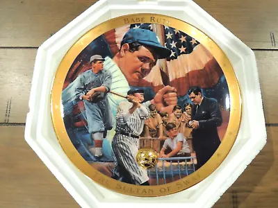 Babe Ruth 1995' Franklin Mint    The Legendary Babe Ruth  Collector Plate • $10