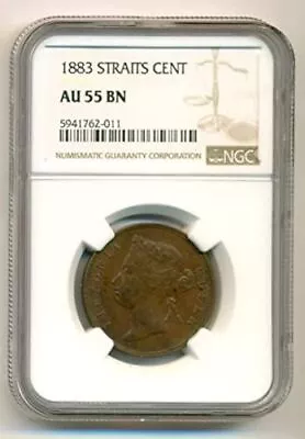 Straits Settlements (Malaysia) Victoria 1883 Cent AU55 BN NGC • $239