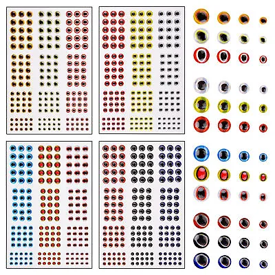 366pcs 3-6mm Fishing Lure Eyes 3D Holographic Eyes Fly Tying Jigs Crafts Doll • $6.99