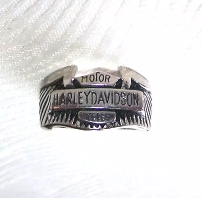 Harley-Davidson Men's Vintage Stainless Steel Bar & Shield Wings Size 11 Ring • $59.99