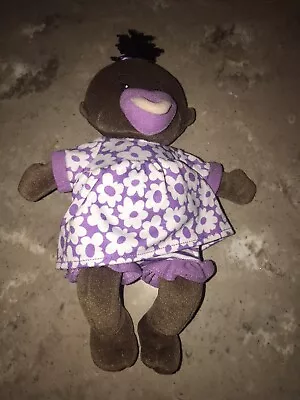 Manhattan Toy Wee Baby STELLA 12  Plush Doll African American Pacifier Dress • $12