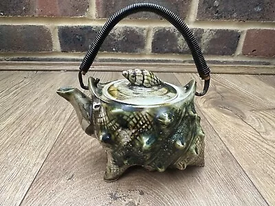 Vintage Japanese Majolica Ceramic Shell Teapot Ceramic Novelty 1960’s  • £10