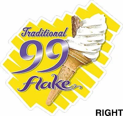 99 Flake Sticker TRADITIONAL Ice Cream Van Shop Cafe Restaurant Catering • £8.99