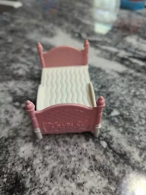 Doll House Miniature Pink Bed Doll House Furniture  • $5