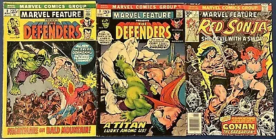 Marvel Feature #2 3 7 Marvel Comics 1972-76 The Defenders Red Sonja More • £16.63