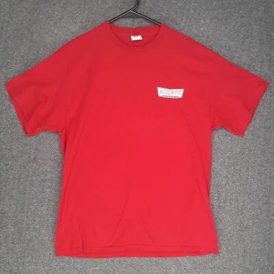 $16.88 • Buy Krispy Kreme Employee Shirt Adult Large Red Eat More Doughnuts Logo Mens