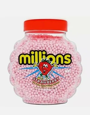 Full Jar Of 2.27kg Strawberry Flavour Millions Candy Sweets Free Tracked Post • £25.99