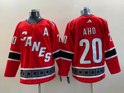 Men's New Carolina Hurricanes Sebastian Aho #20 Hockey Stitched Jersey S-3XL Red • $59.90