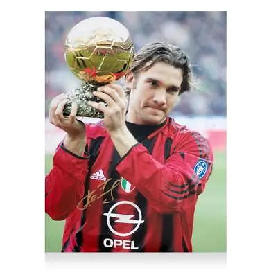 Andriy Shevchenko Signed AC Milan Photo: 2004 Ballon D'Or Winner Autograph • £155.99