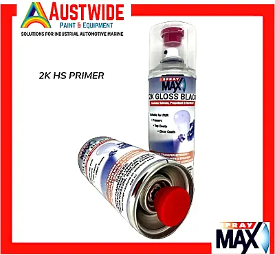 Spray Max 2k Gloss Black Touch Up Spray Solid Diy Automotive Top Coat 400mls • $40.50