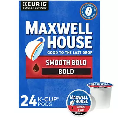 Maxwell House Smooth Bold Roast Coffee K-Cup Pods 24 Ct Box • $17.11