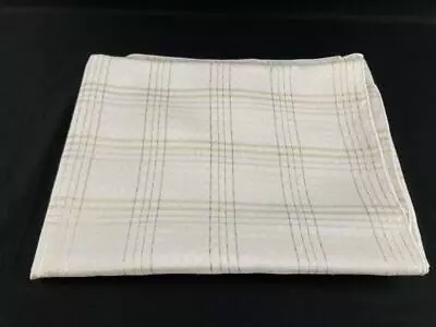 Tablecloth White With Gold And Silver Metallic Plaid Pattern Textured 50 X 66 • $11