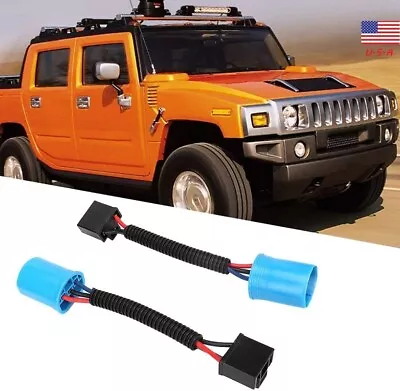 For H1 H2 Headlamp Pair H4 To 9007 Headlight Conversion Harness Socket Adapters • $7.99