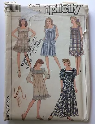 Vtg Simplicity 8613 UNCUT Sewing Pattern Dress Muu Muu Housedress Small 10 12 • $11.67