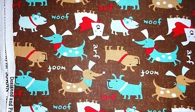 Assorted Dogs Puppies Dachshund Cotton Quilting Fabric JoAnn ONE Yard Only • $9.99