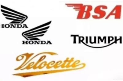 2 X CLASSIC TANK DECALS STICKERS Compatible With BSA TRIUMPHVELOCETTEHONDA. • £2.70