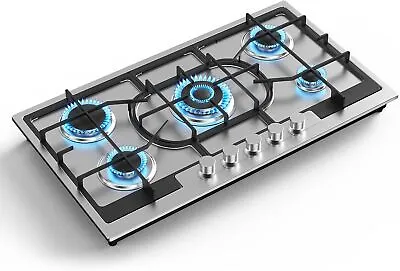 34 In Gas Stove 5 Burner Built-in Propane Gas Cooktop Gas Hob NG/LPG Convertible • $237.49