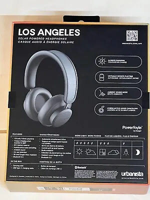 Urbanista Los Angeles Solar Powered Headphones - Midnight Black - Brand New Box • $149.95