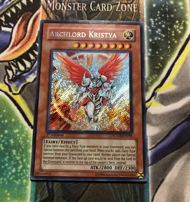 * Archlord Kristya * 1st Edition Original Secret Rare (vlp) Sovr-en096 Yugioh! • $299.99