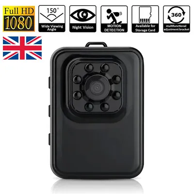 HD 1080P Mini Camera Security Nanny Cam Motion Detection Night Vision DVR UK • £21.85