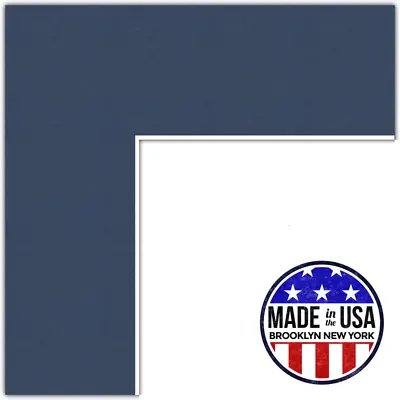 ArtToFrames Custom Midnight Blue Picture Photo Frame Mat Matting Board LG • $29.84