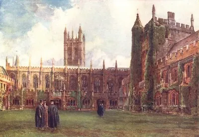 OXFORD. The Cloisters Magdalen College 1903 Old Antique Vintage Print Picture • £12