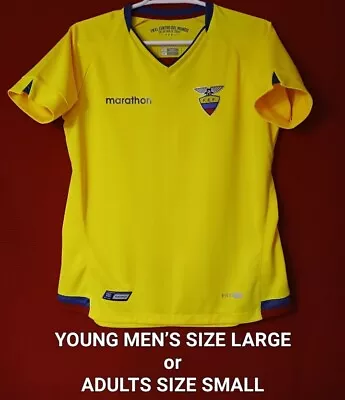 Ecuador Soccer National Team FEF Marathon Yellow Jersey YOUNG Size L●ADULT Small • $39.99