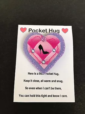 A Little Hug Pocket Heart With Card Heart Is Approximately 4.5cm X 4.5cm • £1.25