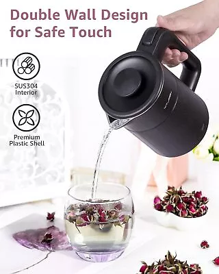 Small Electric Tea Kettle 0.6L 20 Ounce Stainless Steel Hot Water Boiler Coffee • $34.40