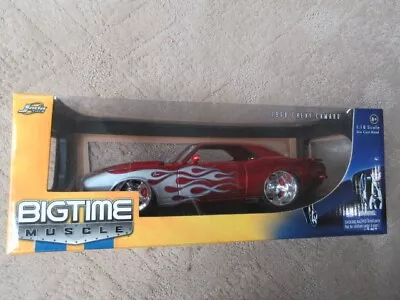 Jada Toys Big Time Muscle 1968 Camaro Red With Flames (1/18 Scale) • $110