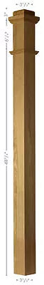 4075S Solid  Red Oak Plain Box Newel Post • $132.81