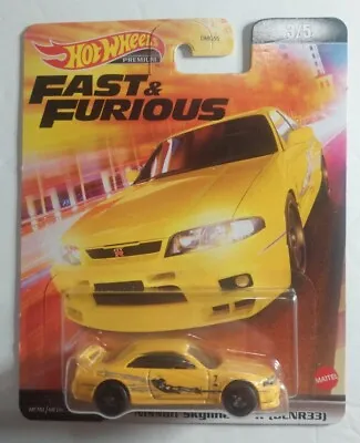 Hot Wheels 1:64 Fast & Furious Yellow Nissan Skyline GT-R BNR33 Diecast HCP26  • $14.98