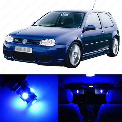 $14.99 • Buy 13 X Blue LED Interior Light Package For 1999 - 2005 VW Golf GTi R32 Mk4 + TOOL