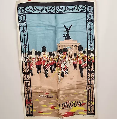 Irish Linen Tea Towel Souvenir London Jackson Products Palace Guards Vintage 32  • $28