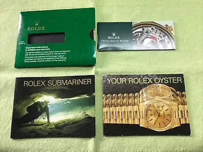 Rolex Vintage 1990 Submariner Booklets Set. English ❗️16610;16618;5513;16600… • $148