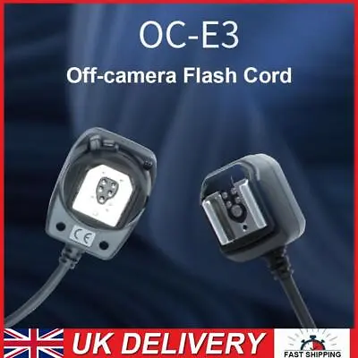 OC-E3 Off Camera Flash Cable Hot Shoe Cord Sync Remote Focus Cable For Canon • £15.99