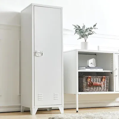 Metal Storage Cabinet Hallway Cabinet Sideboard With 2 Adjustable Shelf Cupboard • £95.95