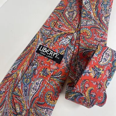 LIBERTY PAISLEY FLORAL WILDFLOWER VTG TIE TANA LAWN COTTON Made In England.  A26 • $22.39