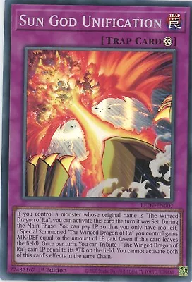 Yugioh Sun God Unification LED7-EN007 Super Rare NM • £2.25